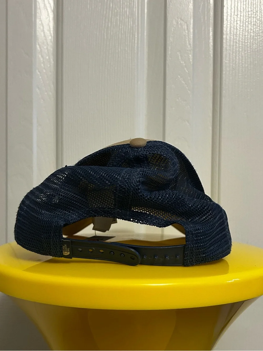 The North Face Khaki and Navy Blue Mesh Trucker Cap